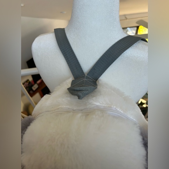 Kawaii Usagi Bunny Stuffed Animal white Gray Backpack soft cute Lolita anime - Picture 3 of 10